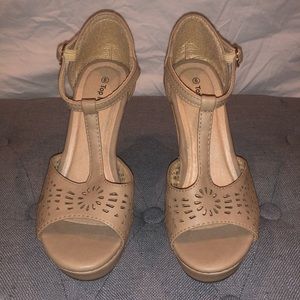 Beige Wedges